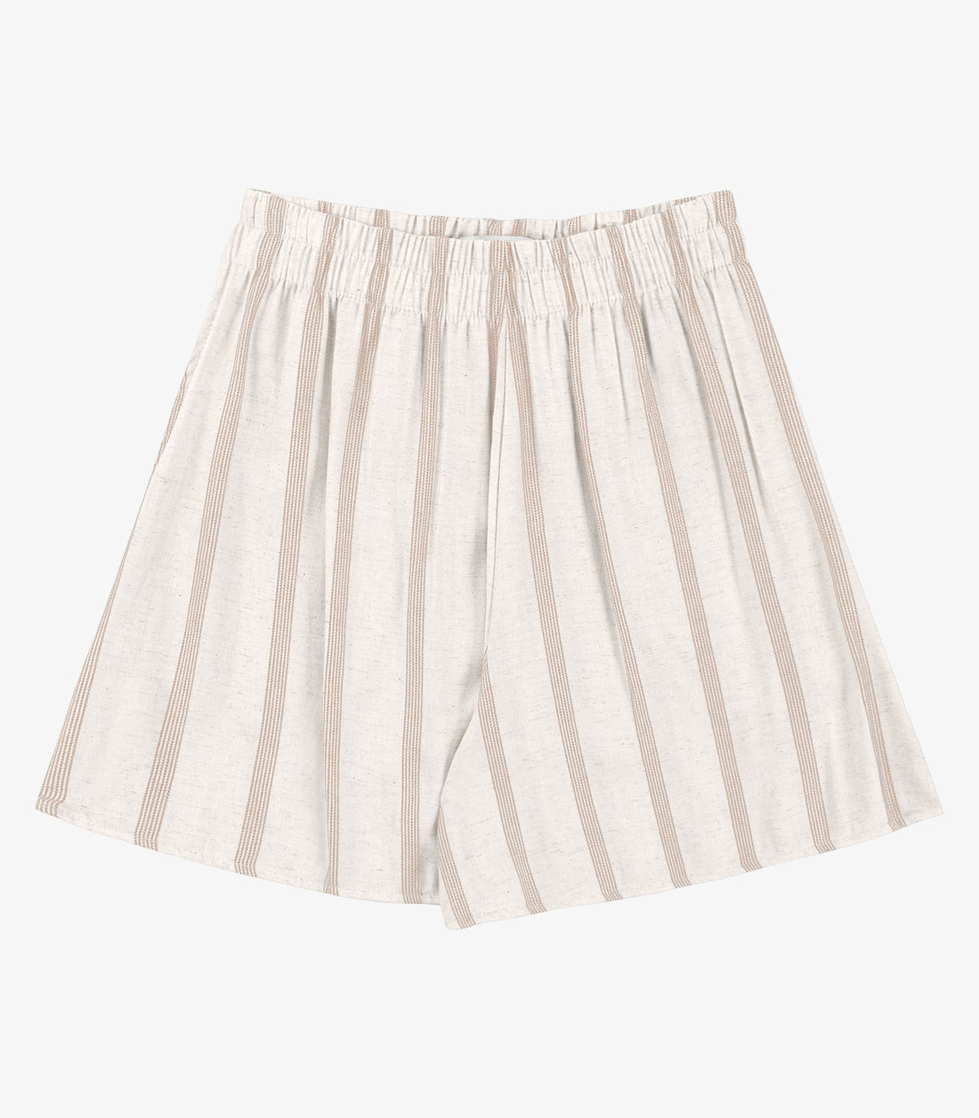 Shorts Feminino Em Linho Maquinetado Evasê Endless