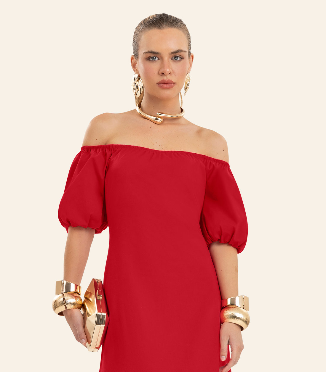 Vestido Feminino Midi Manga Bufante Endless Vestido Feminino Midi Manga Bufante Endless
