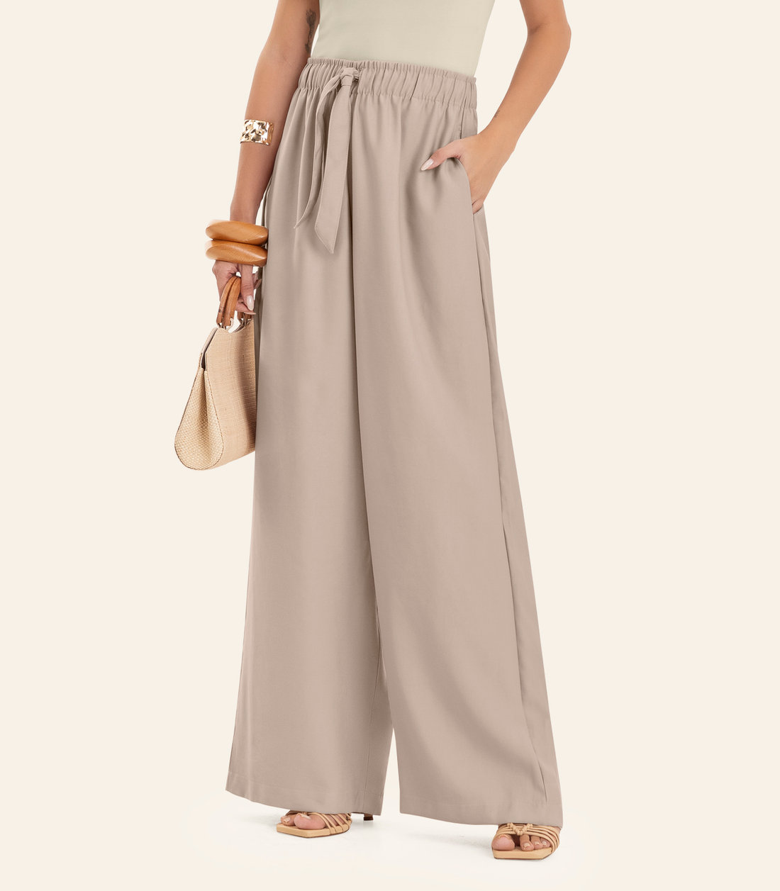 Calça Feminina Pantalona Em Alfaiataria Endless Calça Feminina Pantalona Em Alfaiataria Endless