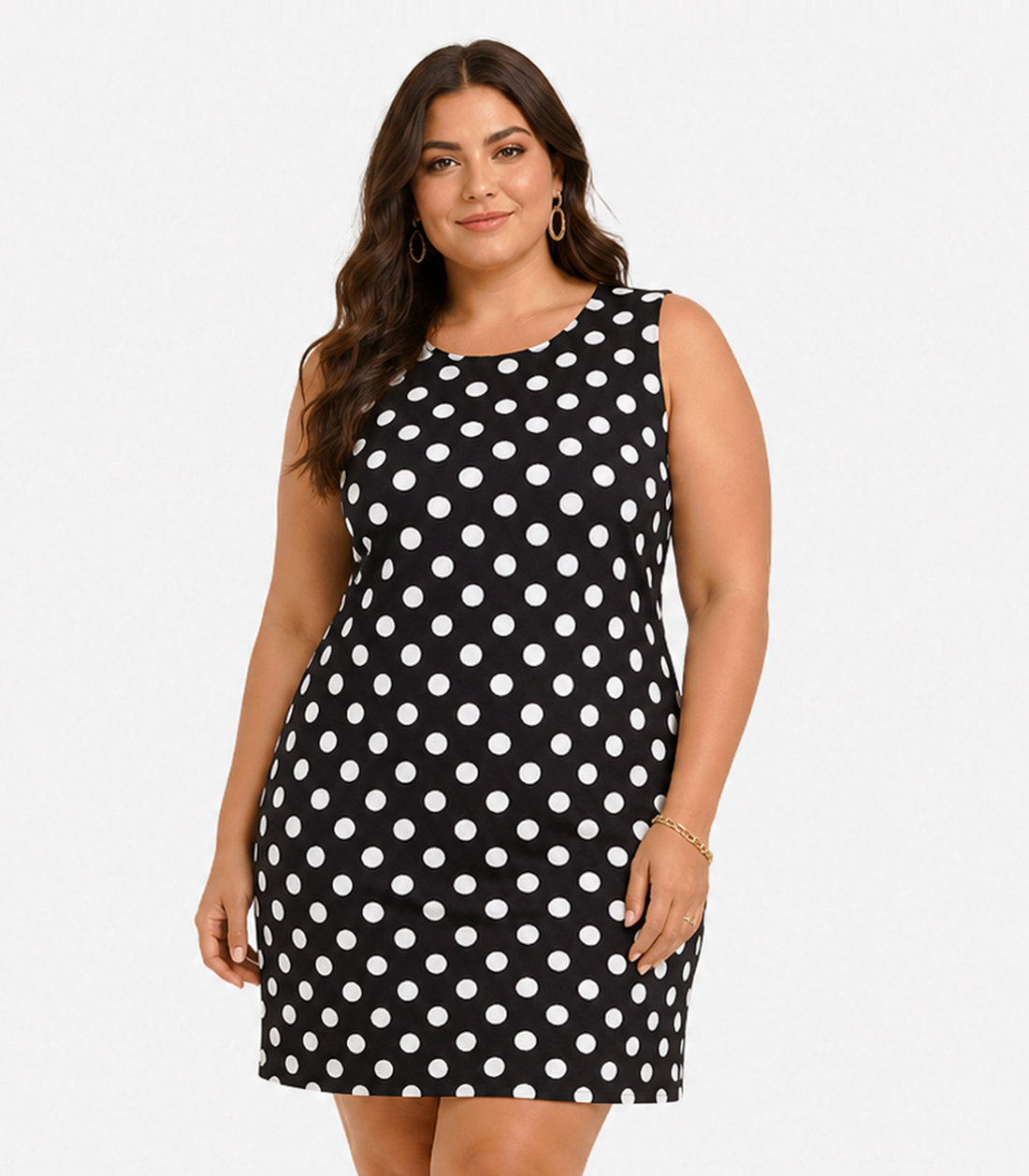 Vestido Curto Estampado Plus Size Infinita Cor Vestido Curto Estampado Plus Size Infinita Cor