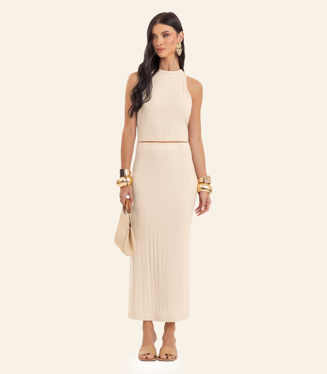 Conjunto Feminino Regata Com Saia Midi Endless Conjunto Feminino Regata Com Saia Midi Endless
