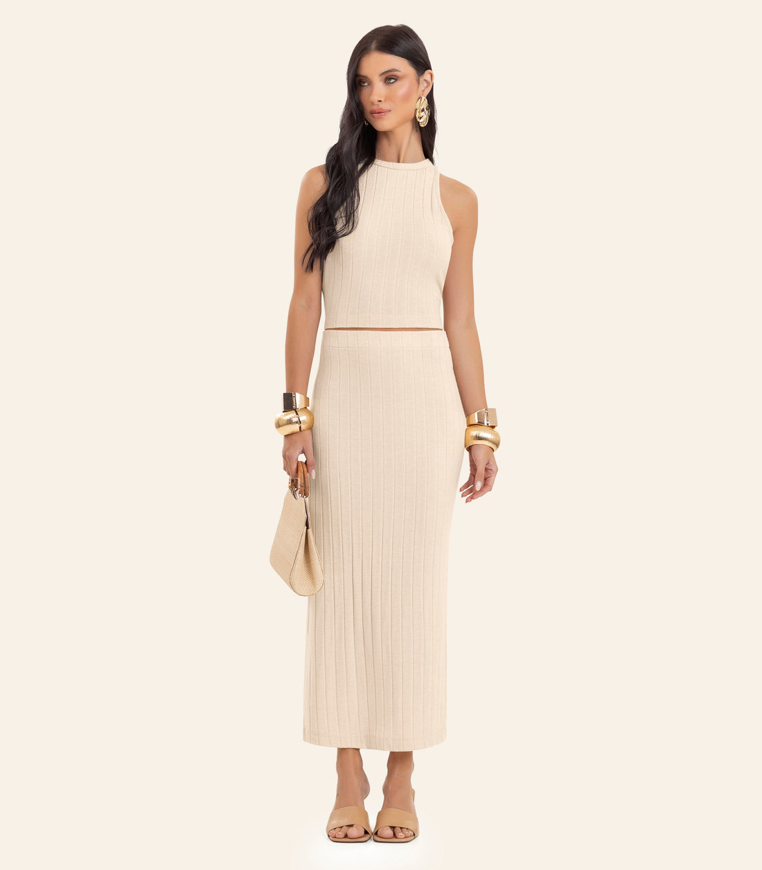 Conjunto Feminino Regata Com Saia Midi Endless Conjunto Feminino Regata Com Saia Midi Endless