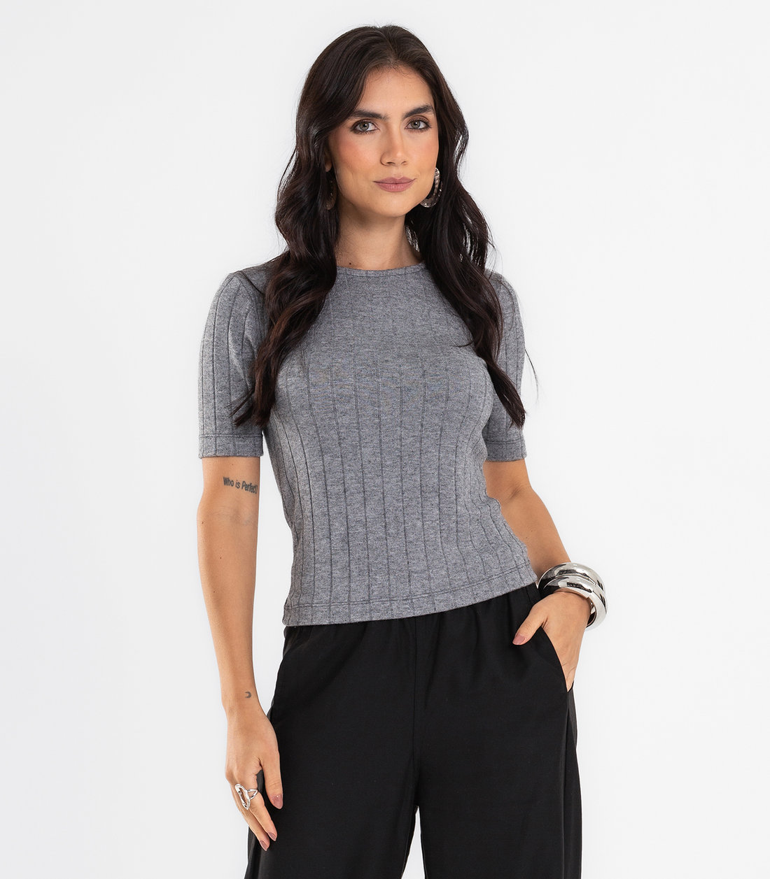 Blusa Feminina Em Tricot Canelado Endless Blusa Feminina Em Tricot Canelado Endless
