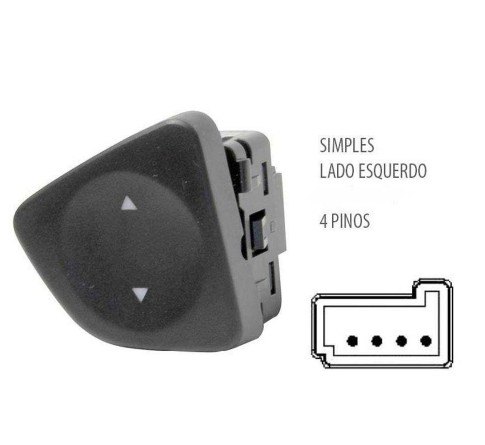 ISO17I39221 LE - INTERRUPTOR VIDRO ELETRICO SIMPLES LE FIAT UNO VIVACE/ ATRACTTIVE 10/... 12V (EMB. COM 01 PECA - VALOR UNITARIO) - PC