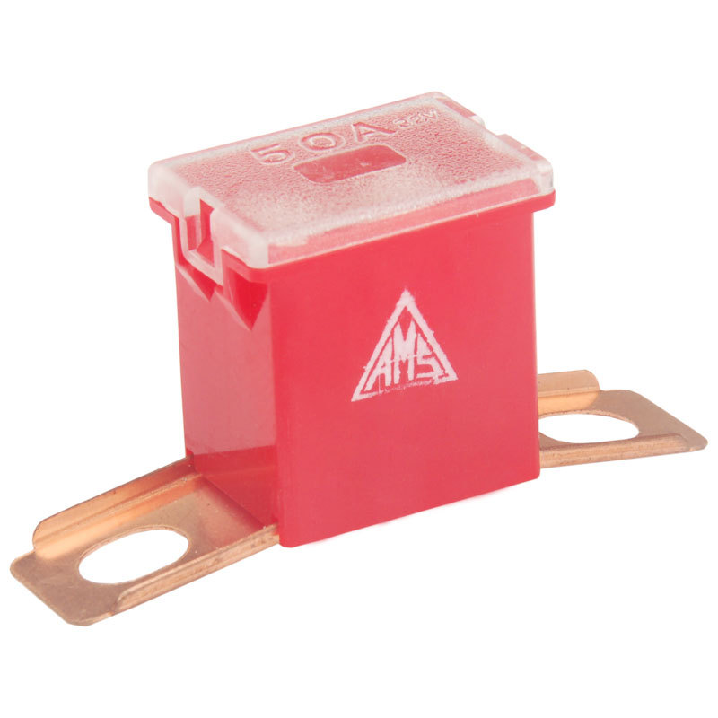AMS196-50 - FUSIVEL MEGA MACHO LAT. EL. CURTO 50A - VERMELHO (EMB. COM 01 PC - VALOR UNITARIO) - PC