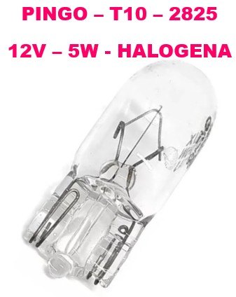 ISO6L2825 12V 5W - LAMPADA PINGO ESMAGADA 12V 5W HALOGENA 2825 (EMB. COM 10 PECAS - VALOR UNITARIO) - PC ISO6L2825 12V 5W - LAMPADA PINGO ESMAGADA 12V 5W HALOGENA 2825 (EMB. COM 10 PECAS - VALOR UNITARIO) - PC