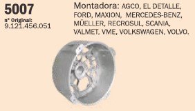 CP5007 - MANCAL ALTERNADOR LADO COLETOR MAXION 4236/ MB/ CAM./ ONIBUS/ SCANIA F112 HL/ VW/ VOLV/ B10M (EMB. COM 1 PEÇA - VALOR UNITARIO) - PC CP5007 - MANCAL ALTERNADOR LADO COLETOR MAXION 4236/ MB/ CAM./ ONIBUS/ SCANIA F112 HL/ VW/ VOLV/ B10M (EMB. COM 1 PEÇA - VALOR UNITARIO) - PC