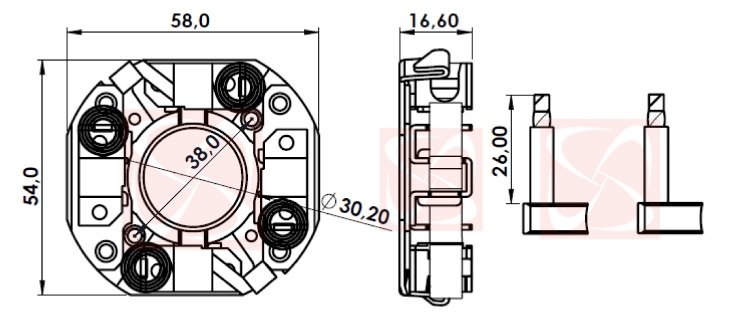 A-209-12V - PORTA ESCOVA PARTIDA DENSO COROLLA/ CAMRY/ HONDA CIVIC - 6,50 X 12,90 X 14,20 MM - PC A-209-12V - PORTA ESCOVA PARTIDA DENSO COROLLA/ CAMRY/ HONDA CIVIC - 6,50 X 12,90 X 14,20 MM - PC