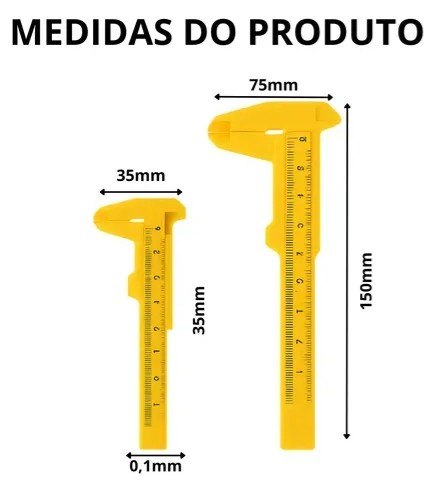 ISO6PQ6500 - PAQUIMETRO ANALOGICO DE PLASTICO (EMB. COM 02 PECAS- VALOR DO KIT) - PC