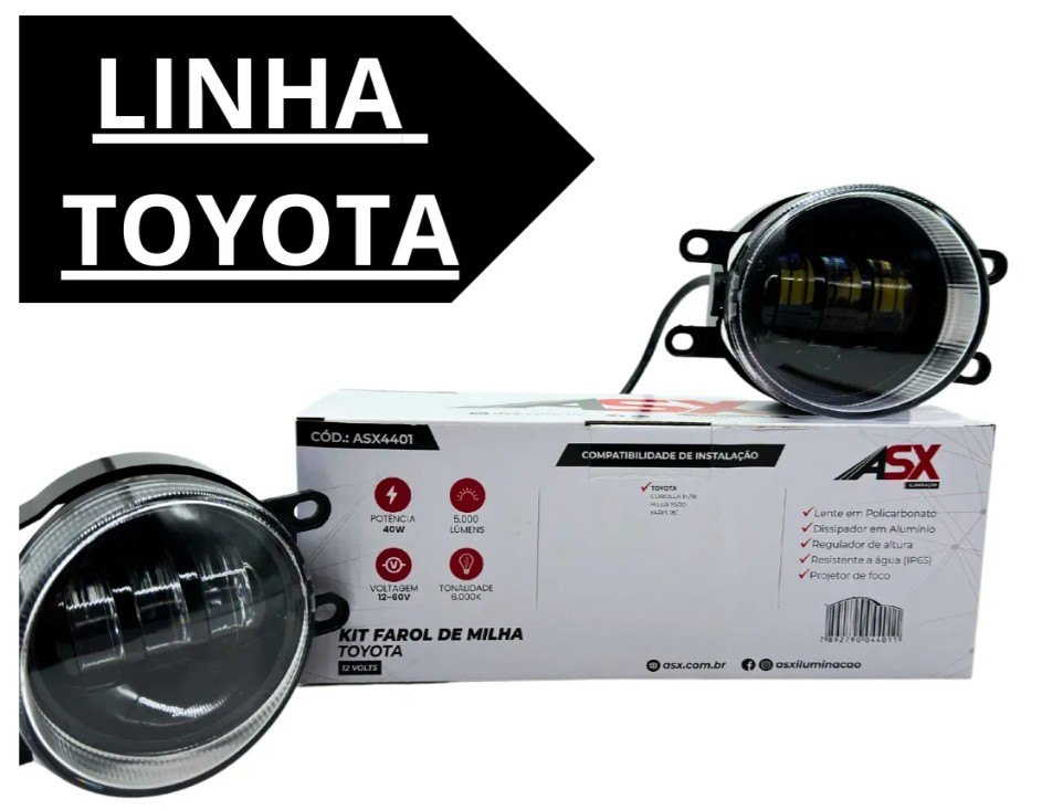 ISO224401 KIT - KIT FAROL DE MILHA LED TOYOTA 12V (EMB. COM 02 PECAS - VALOR DO KIT) - KIT ISO224401 KIT - KIT FAROL DE MILHA LED TOYOTA 12V (EMB. COM 02 PECAS - VALOR DO KIT) - KIT