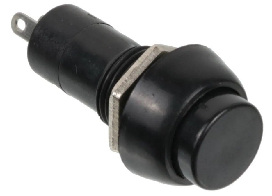 ISO6IT1221 - CHAVE ON/OFF REDONDA PRETA 12MM LIGA/ DESLIGA (EMB. COM 01 PC - VALOR UNITARIO) - PC