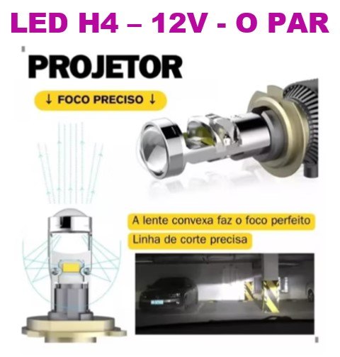 ISO14LFKB3 H4 12V - KIT LAMPADA FAROL LED KB3-H4 12V - 4000LM- CHIP CSP SUPER CANBUS (EMB. COM 02 PC- VALOR DO PAR) - KIT