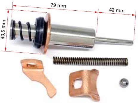 ISO7-1715 - EMBOLO AUTOM. PART. M10/ IVECO NIP LE 24V -  40,5 X 79 X 42 MM (EMB. COM 01 KIT - VALOR DO JG) - JG