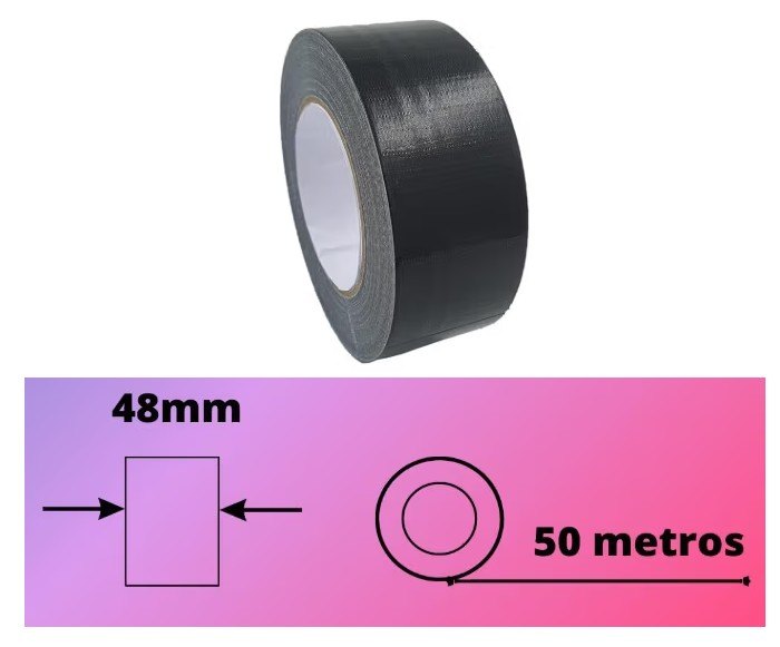 ISO17FT200 50MT - FITA DE TECIDO COM COLA 48MM X 50 MT (EMB. COM 01 PECA - VALOR UNITARIO) - PC