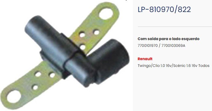 LP822 - SENSOR ROT.RENAULT CLIO II 1.6I 16V 99-2007 - UN