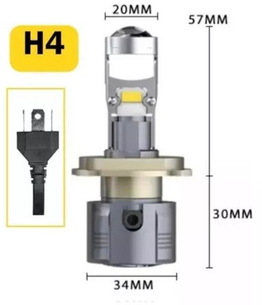ISO14LFKB3 H4 12V - KIT LAMPADA FAROL LED KB3-H4 12V - 4000LM- CHIP CSP SUPER CANBUS (EMB. COM 02 PC- VALOR DO PAR) - KIT