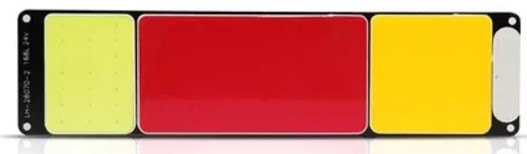 ISO14LS07 TRI 12V - LANTERNA UNIVERSAL 12V TRASEIRA LED TRICOLOR 28X7CM (EMB. COM 01 PC- VALOR UNITARIO) - PC