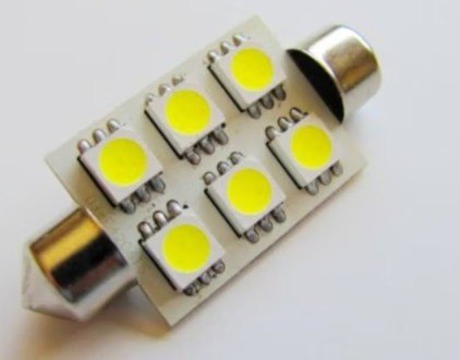 ISO6LTP39MM 12V - LAMPADA TORPEDO 39MM 12 LED 12V (EMB. COM 1 PECA- VALOR UNITARIO) - PC
