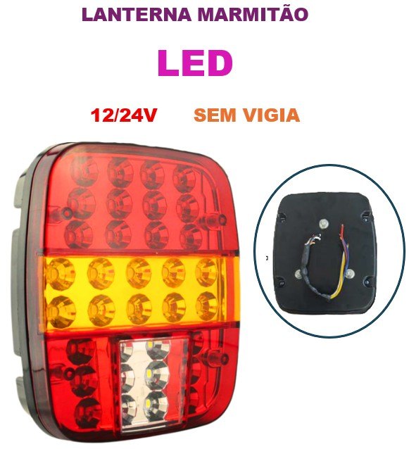 ISO14TR412R 12/24V - LANTERNA LED MARMITAO TRASEIRA 12/24V 6.8W (EMB. COM 01 PECA - VALOR UNITARIO) - PC ISO14TR412R 12/24V - LANTERNA LED MARMITAO TRASEIRA 12/24V 6.8W (EMB. COM 01 PECA - VALOR UNITARIO) - PC