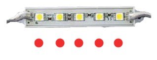 ISO14LR5 04 VM 12V - LAMP LEG 5 LED SMD VERMELHO  12V (EMB. COM 10 PCS- VALOR UNITARIO) - PC
