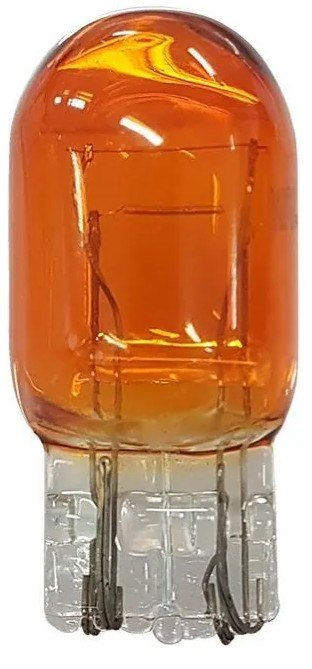 ISO14LX12066 AMB 12V - LAMPADA HALOGENA PINGO T20 AMBAR 21/5W 12V 2 POLOS (EMB. COM 10 PECAS - VALOR UNITARIO) - PC
