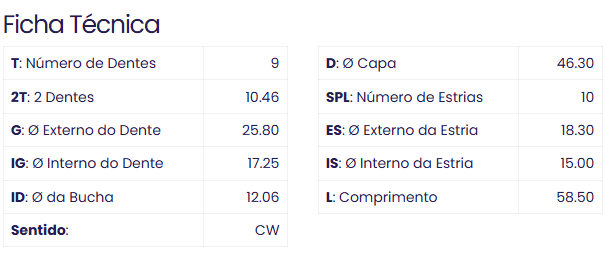 99.0837.0 - IMP. PART. GM/ CELTA/ CORSA EFI/ FIAT/ UNO FIRE/ SIENA / PALIO/ STRADA - 09 DENT - 10 EST - PC