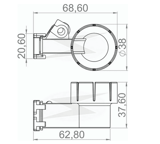 UF-2.215/2 12V - PORTA ESCOVA ALTERNADOR 12V DELCO BLAZER 4.3 V6/ S10 4.3 V6 - PC