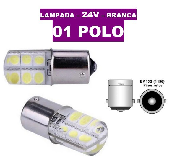 ISO14LLSIL 1141 24V - LAMPADA LED 1141 24V 1 POLO (EMB. 01 PC- VALOR UNITARIO) - PC