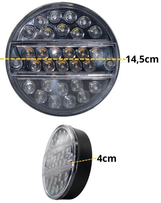 ISO22T5307 12/24V - LANTERNA TRASEIRA LED REDONDA 29 LEDS 12/24V LE/ LD MULTIUSO (EMB. COM 01 PECA- VALOR UNITARIO) - PC ISO22T5307 12/24V - LANTERNA TRASEIRA LED REDONDA 29 LEDS 12/24V LE/ LD MULTIUSO (EMB. COM 01 PECA- VALOR UNITARIO) - PC