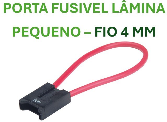 AMS50012 - PORTA FUSIVEL LAMINA FIO 4,00 MM - PEQUENO (EMB. COM 05 PECAS - VALOR UNITARIO) - PC