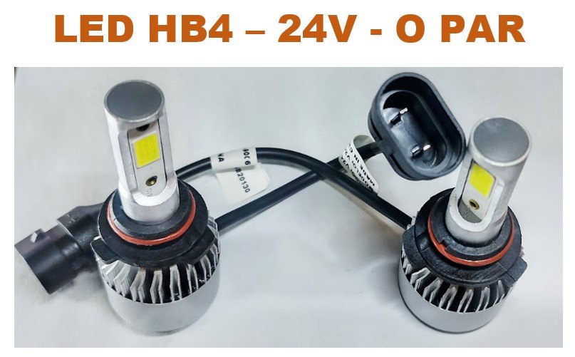 ISO14LFV24 HB4 24V - KIT LAMPADA FAROL LED 24V- HB4 9006/ 36W/ 280000LM/ 6500K (EMB. COM 02 PC- VALOR DO PAR) - KIT