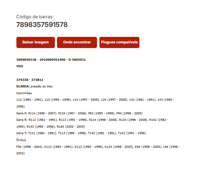 RHO7703 - SENSOR PRES. SCANIA(OLEO) K112/T112/T142 - UN
