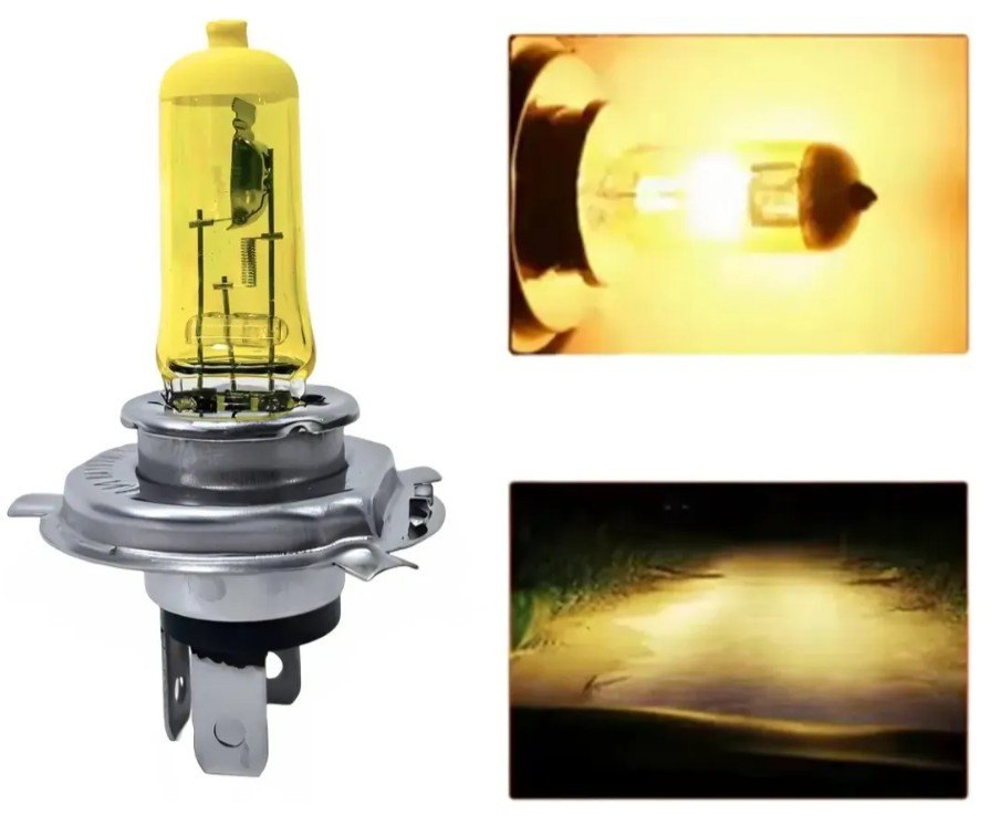ISO14LX H4 AM 12V - LAMPADA HALOGENA H4 12V 60/55W AMARELA P43T / BLISTERLAMPADA HALOGENA H3 12V 55W AMARELA / BLISTER 12342 (EMB. COM 02 PECAS - VALOR DO KIT) - KIT