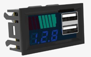 ISO22M8232 12/24V - VOLTIMETRO DIGITAL COM 2 USB 12/24V ( (EMB. COM 01 PECA - VALOR UNITARIO) - KIT ISO22M8232 12/24V - VOLTIMETRO DIGITAL COM 2 USB 12/24V ( (EMB. COM 01 PECA - VALOR UNITARIO) - KIT