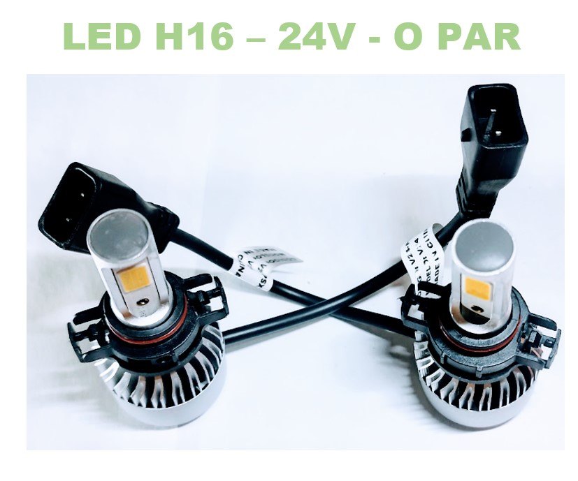 ISO14LFV24 H16 24V - KIT LAMP. FAROL LED 24V- H16/ 36W/ 280000LM/ 6500K (EMB. COM 02 PC- VALOR DO PAR) - KIT