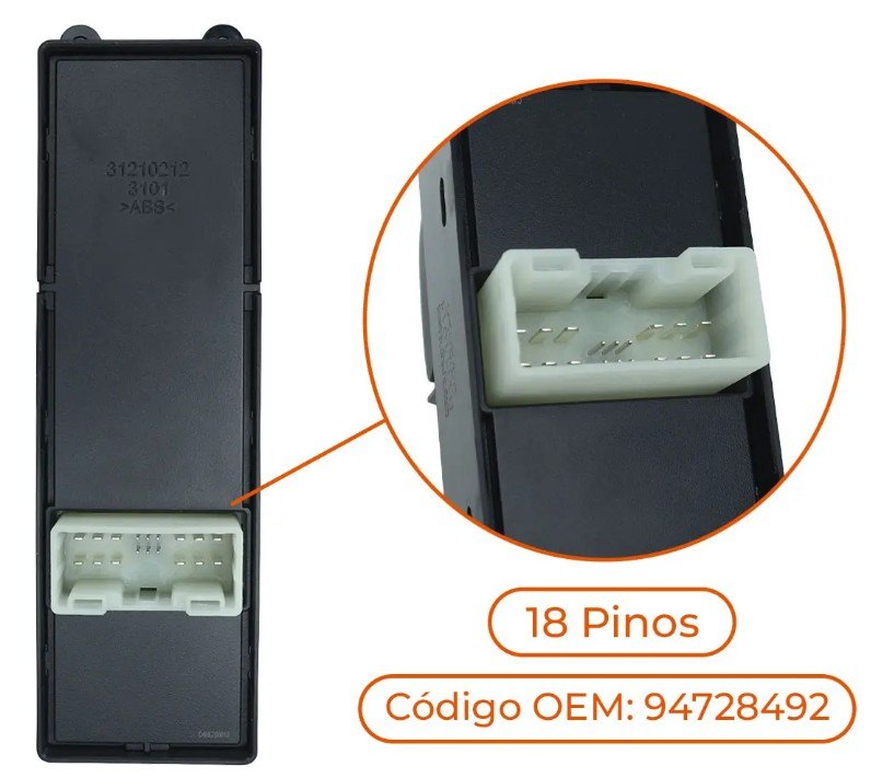 ISO17I34492 LE - INTERRUPTOR VIDRO ELETRICO LE QUADRUPLO GM S10 12 A 16 (EMB. COM 01 PECA - VALOR UNITARIO) - PC