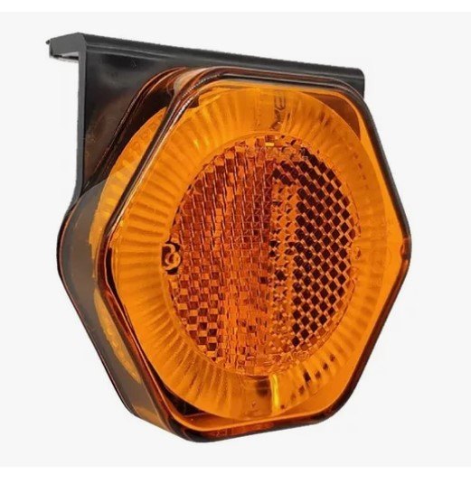 ISO17T1066 AM - LANTERNA LATERAL LED AM 12/24V SEXTAVADO COM SUPORTE - PC