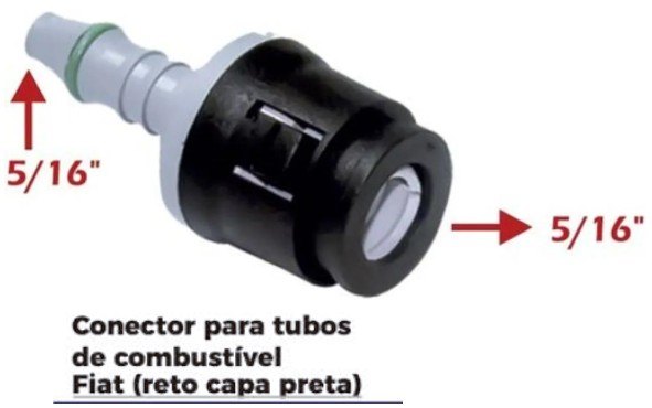 ISO1905080 - CONECTOR PARA TUBOS DE COMBUSTIVEL/ FIAT/ GM- RETO- CAPA PRETA (EMB. COM 01 PECA - VALOR UNITARIO) - PC ISO1905080 - CONECTOR PARA TUBOS DE COMBUSTIVEL/ FIAT/ GM- RETO- CAPA PRETA (EMB. COM 01 PECA - VALOR UNITARIO) - PC