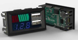 ISO22M8232 12/24V - VOLTIMETRO DIGITAL COM 2 USB 12/24V ( (EMB. COM 01 PECA - VALOR UNITARIO) - KIT ISO22M8232 12/24V - VOLTIMETRO DIGITAL COM 2 USB 12/24V ( (EMB. COM 01 PECA - VALOR UNITARIO) - KIT