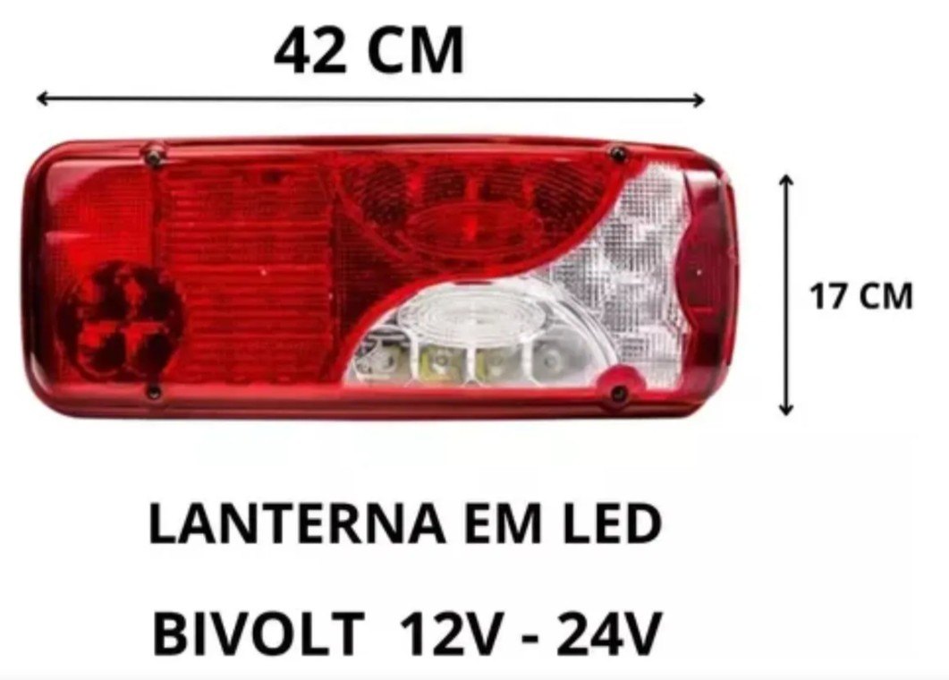 ISO225331 LE - LANTERNA TRASEIRA LED BOTINHA ESQUERDA 12/24V (EMB. COM 01 PECA- VALOR UNITARIO) - PC