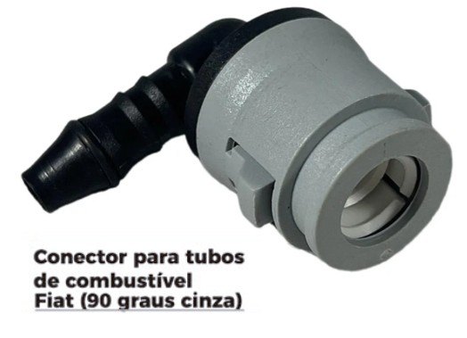 ISO1905082 - CONECTOR PARA TUBOS DE COMBUSTIVEL 90 GRAUS- CINZA- FIAT (EMB. COM 01 PECA - VALOR UNITARIO) - PC