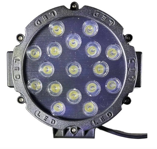 ISO14F1413 12/24V - FAROL LED REDONDO 17,7X15,5X4,2 CM- 51W 12/24V- PRETO (EMB. 01 PC- VALOR UNITARIO) - PC