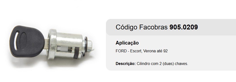 905.0209 - CILINDRO IGNICAO FORD ESCORT/VERONA ATE 92 - UN