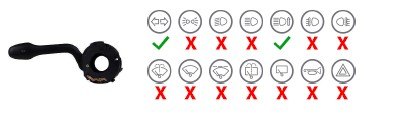 ISO26C005.092 - CHAVE SETA GOL, PARATI, SAVEIRO, COM RETORNO AUTOMATICO (LAMPEJO E ACIONAMENTO CONTINUO), SEM PISCA ALERTA (EMB. COM 01 PECA - VALOR UNITARIO) - PC