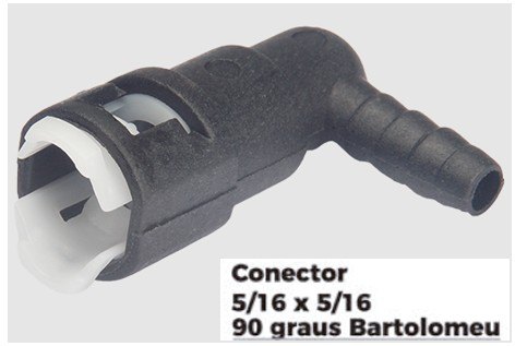 ISO1905603 - CONECTOR 90 GRAU- BARTOLOMEU 5/16 X 5/16 (EMB. COM 01 PECA - VALOR UNITARIO) - PC