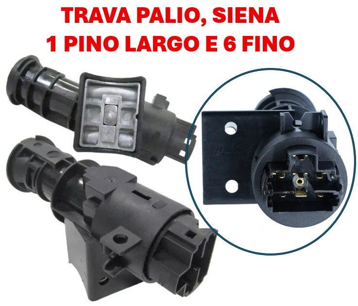 LCG1174 - TRAVA DIRECAO PALIO, SIENA, STRADA 2004, DOBLO, IDEA - COM COMUTADOR COM 7 TERMINAIS, 1 LARGO E 6 ESTREITOS (EMB. COM 01 PECA - VALOR UNITARIO) - PC LCG1174 - TRAVA DIRECAO PALIO, SIENA, STRADA 2004, DOBLO, IDEA - COM COMUTADOR COM 7 TERMINAIS, 1 LARGO E 6 ESTREITOS (EMB. COM 01 PECA - VALOR UNITARIO) - PC