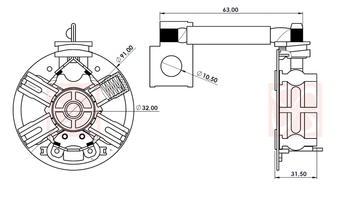 A-306-12V - PORTA ESCOVA PARTIDA WAPSA 12V/ IVECO/ TRATOR - PC