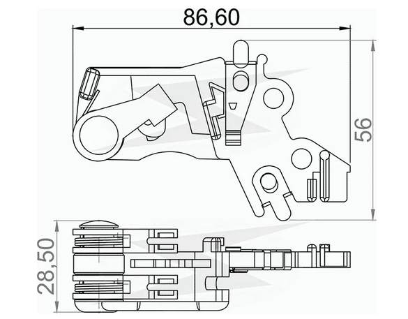 UF-2.213/2 12/24V - PORTA ESCOVA ALTERNADOR DELCO 12V/24V MERCEDES - PC