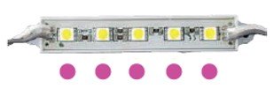 ISO14LR5 02 RS 12V - LAMP LEG 5 LED SMD ROSA 12V (EMB. COM 10 PCS- VALOR UNITARIO) - PC