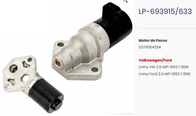 LP633 - ATUAD. MARCHA LENTA LINHA VW 2.0 MPI/FORD 2.0 MPI 93/93 - UN